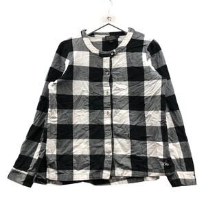 Pendleton Pajama Flannel Button Shirt Womens Large Long Sleeve Buffalo Check